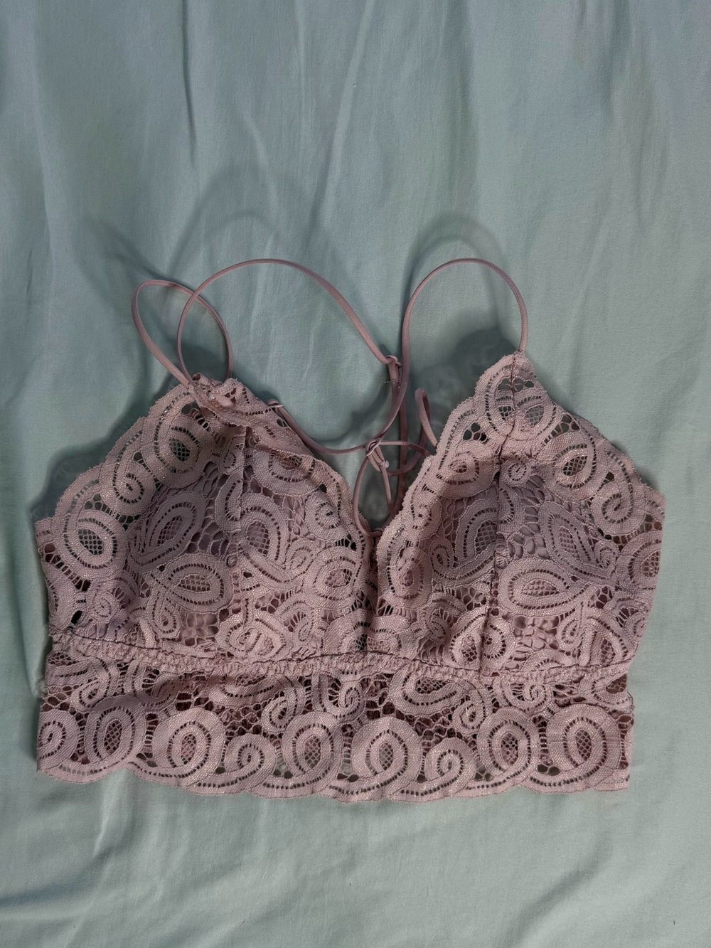 PINK Victoria's Secret Lace Bralette in Light Pink